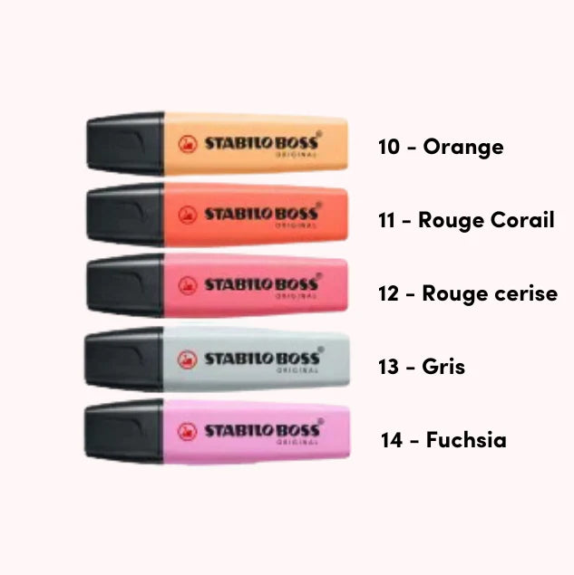 Crayon surligneur Stabilo - Nouvelles couleurs