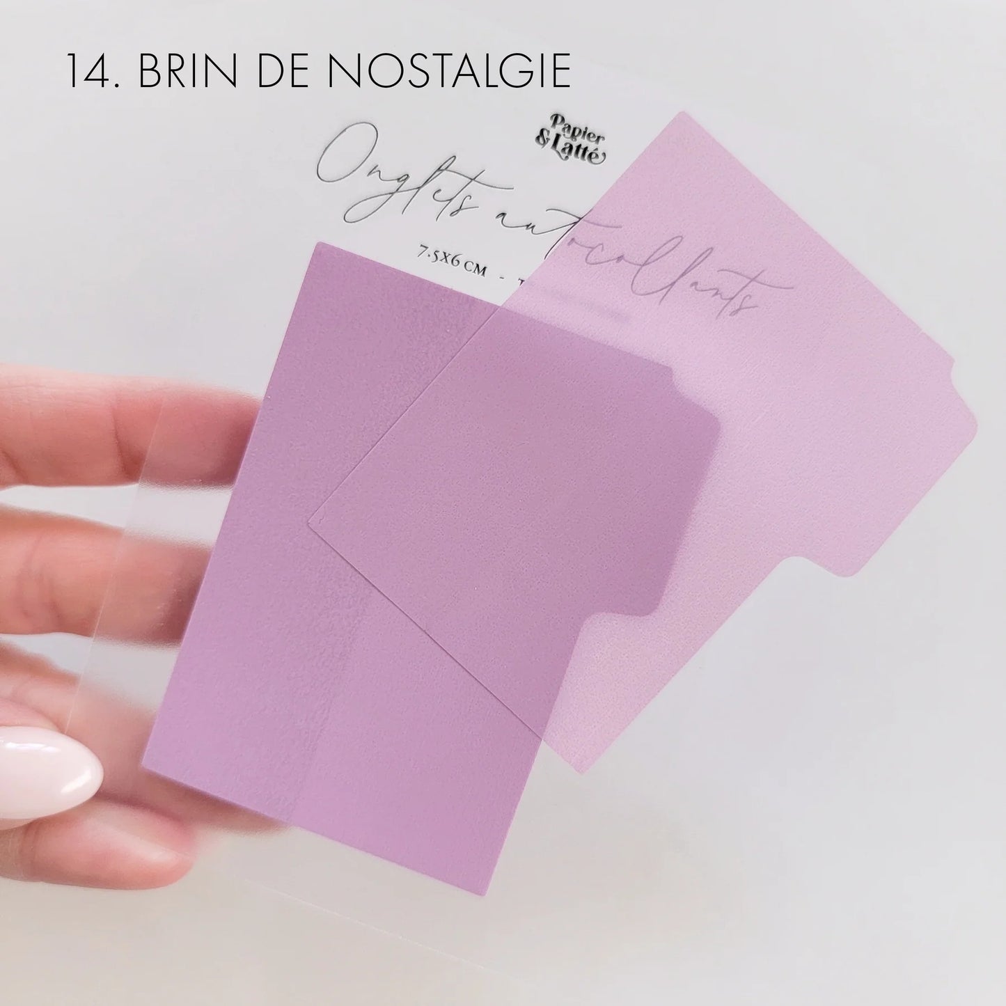 Bloc-notes autocollants translucides - Onglet 7.5 x 6 cm