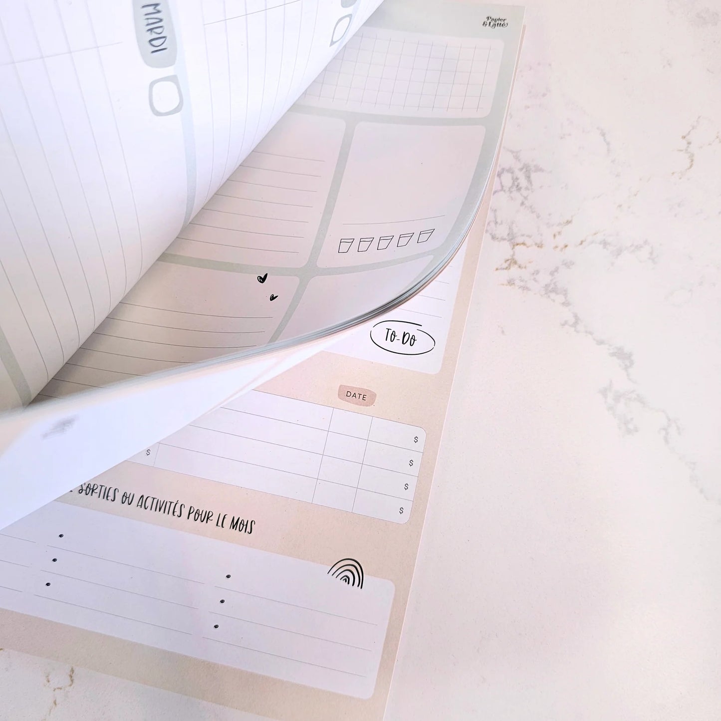 Agenda non daté Papier Latté - 4e édition