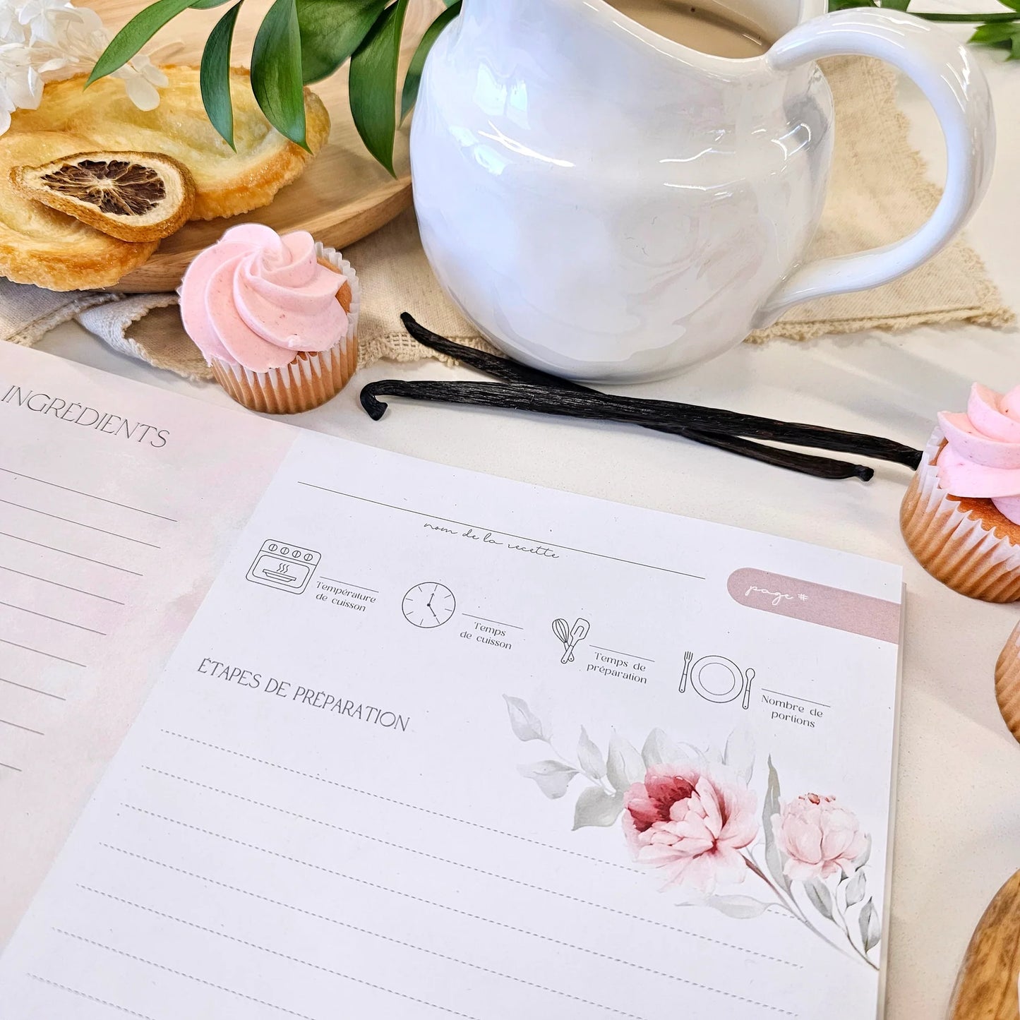 Livre de recettes avec rabat