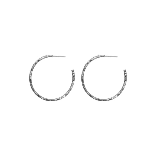 Boucles d'oreilles - Anneaux martelés