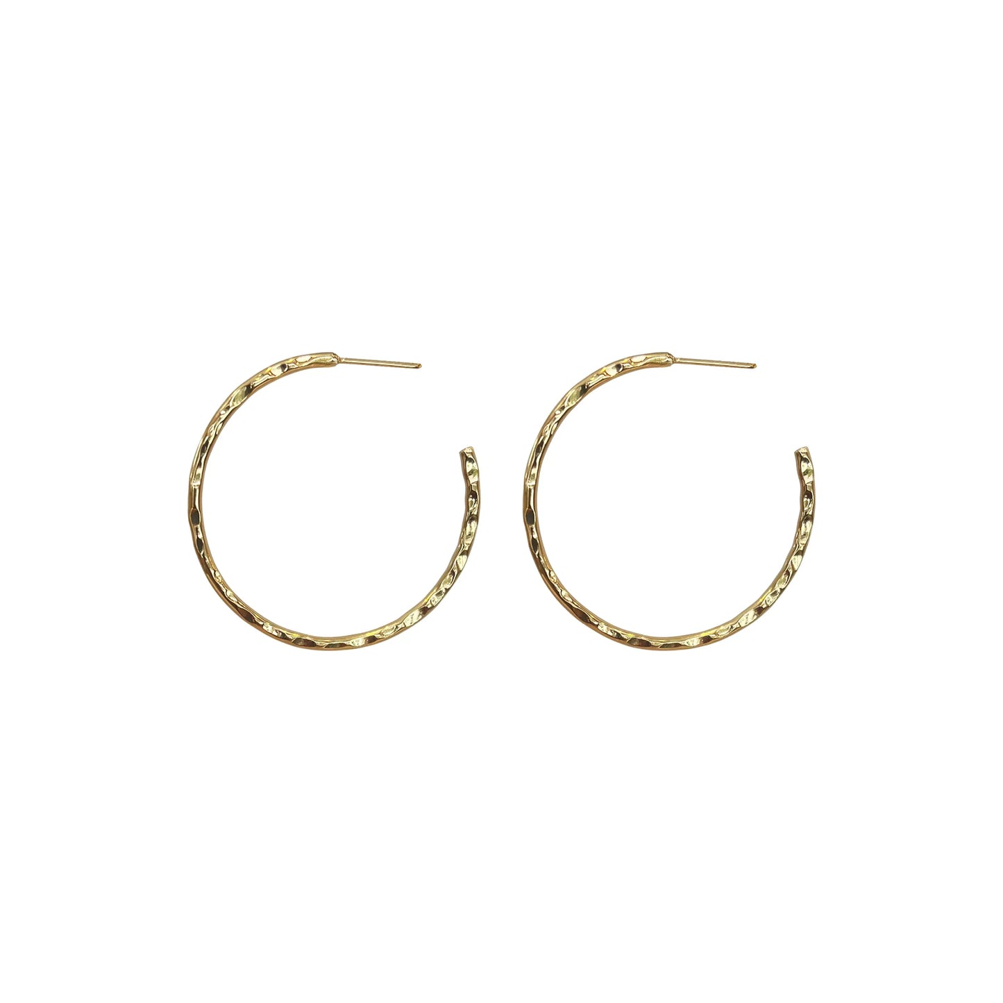 Boucles d'oreilles - Anneaux martelés