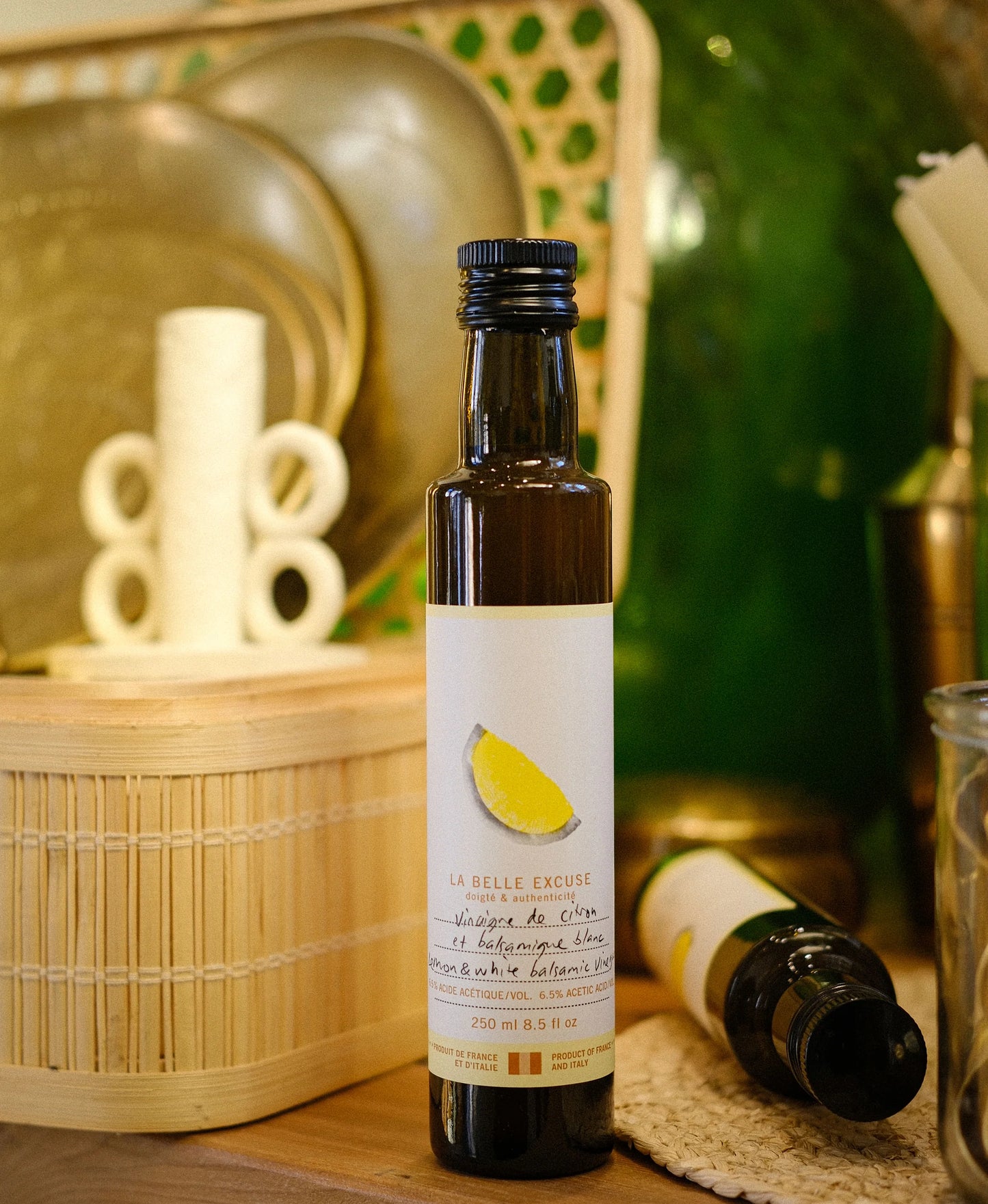 Vinaigre de citron et de balsamique blanc