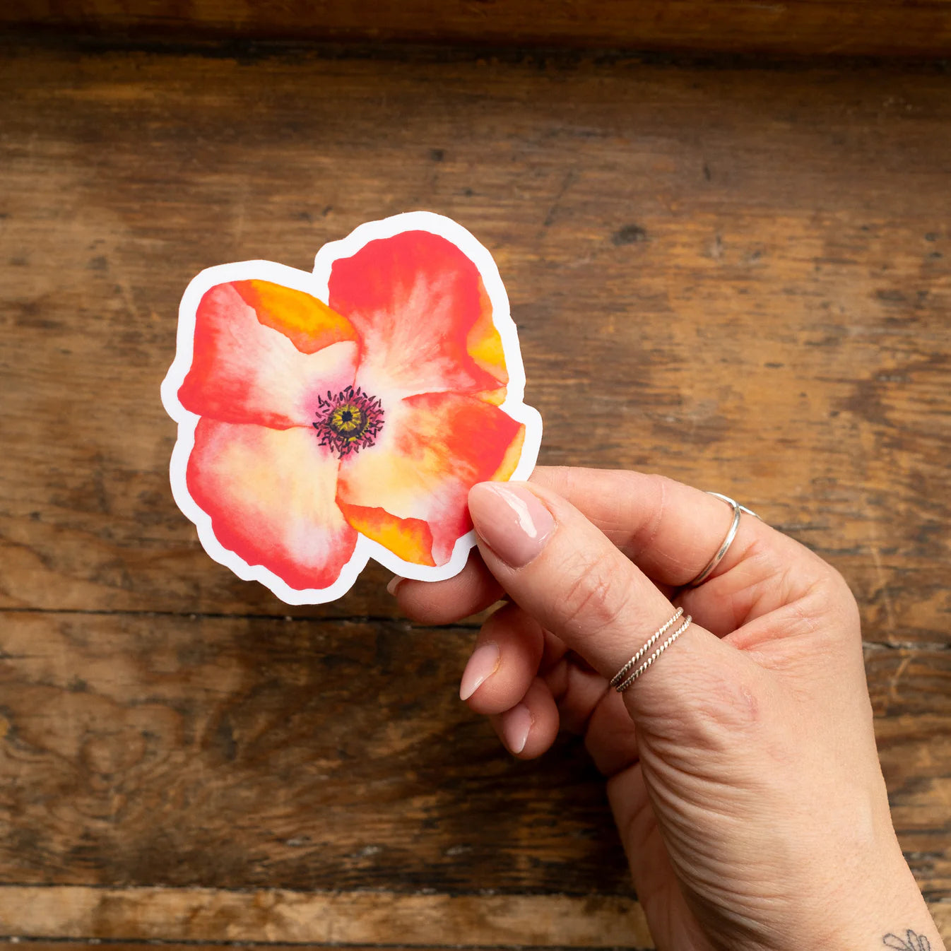 Autocollant vinyle - Coquelicot