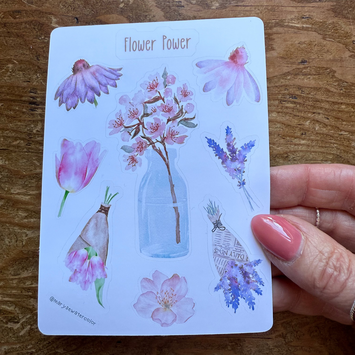 Feuille d'autocollants vinyle - Fleurs