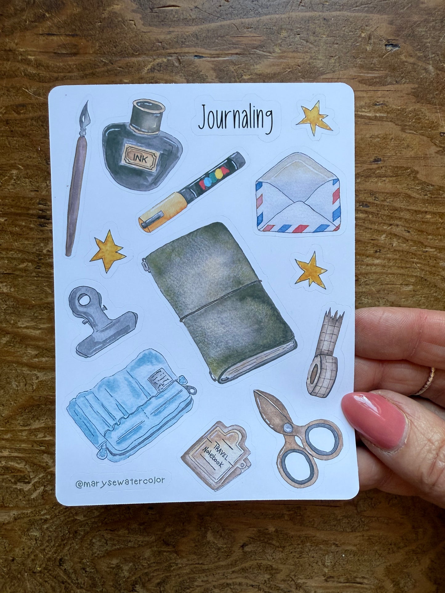 Feuille d'autocollants vinyle - Journaling