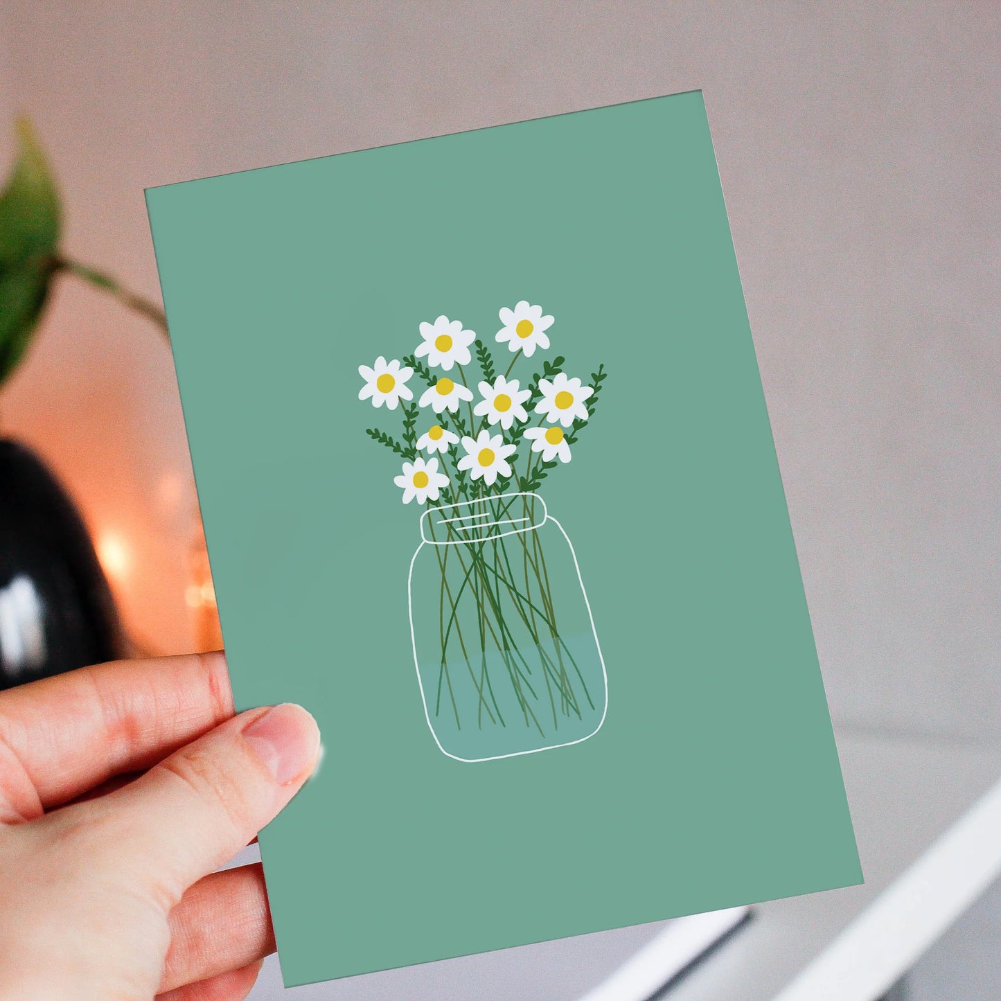 Carte de souhait - Marguerites