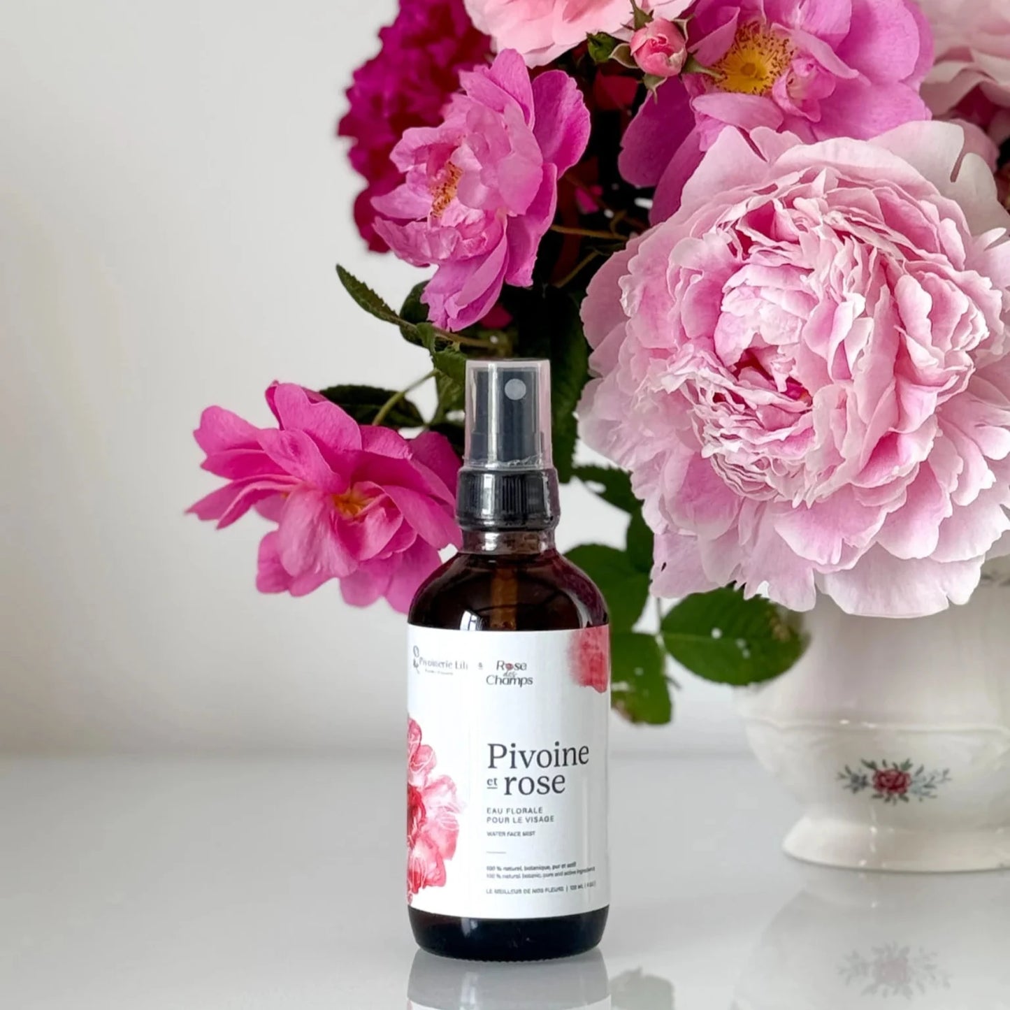 Eau florale visage - Pivoine et rose