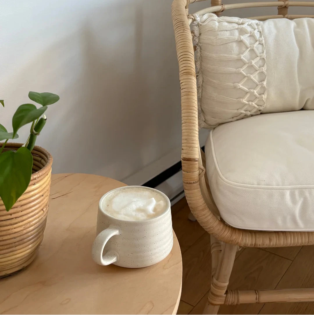 Tasse à latté XL mouchetée