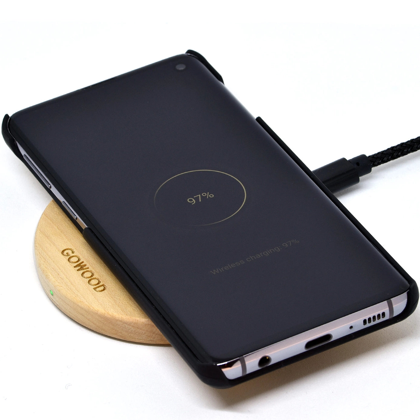 Chargeur sans fil rapide en bois d'érable canadien - 15 W