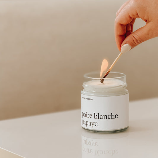 Chandelle Poire blanche et Papaye