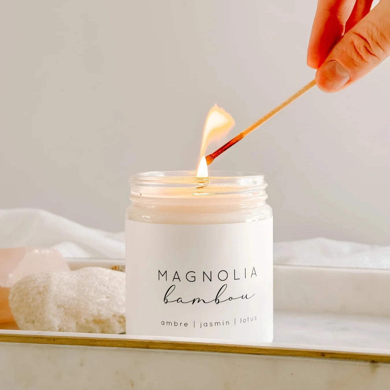 Chandelle de soya Magnolia Bambou