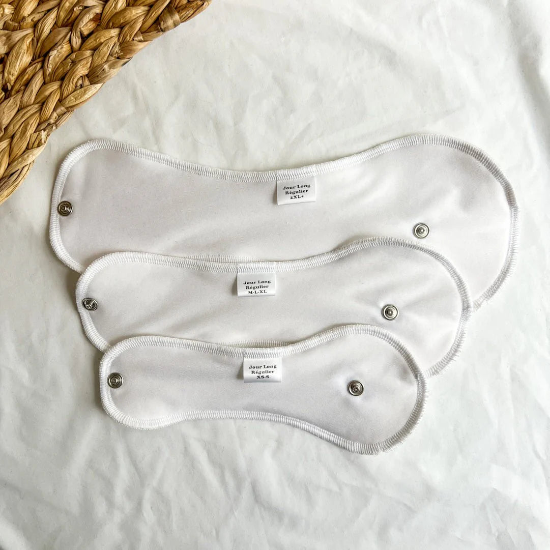 Insert absorbant et imperméable pour culotte menstruelle lavable - Jour et Longue