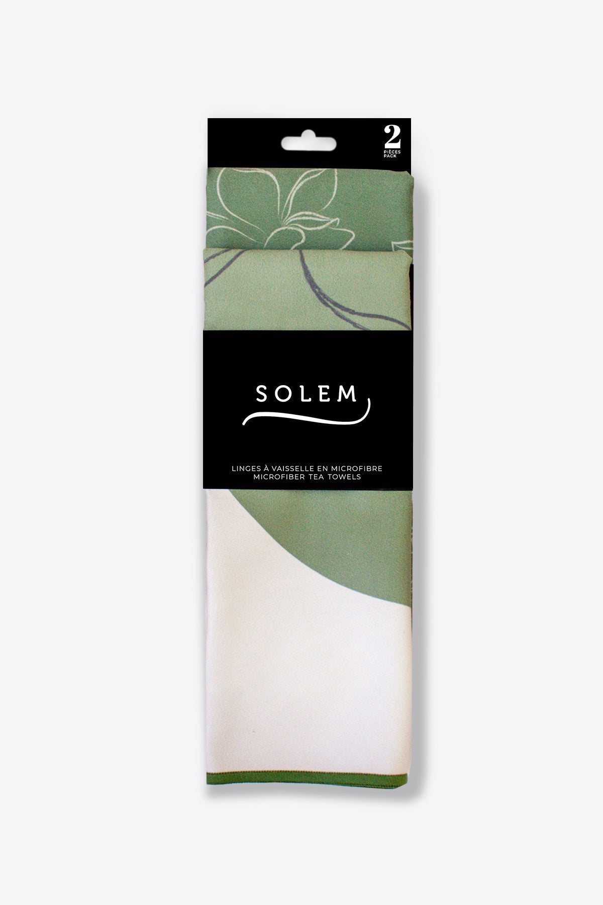 Linges à vaisselle verts - Gardénias