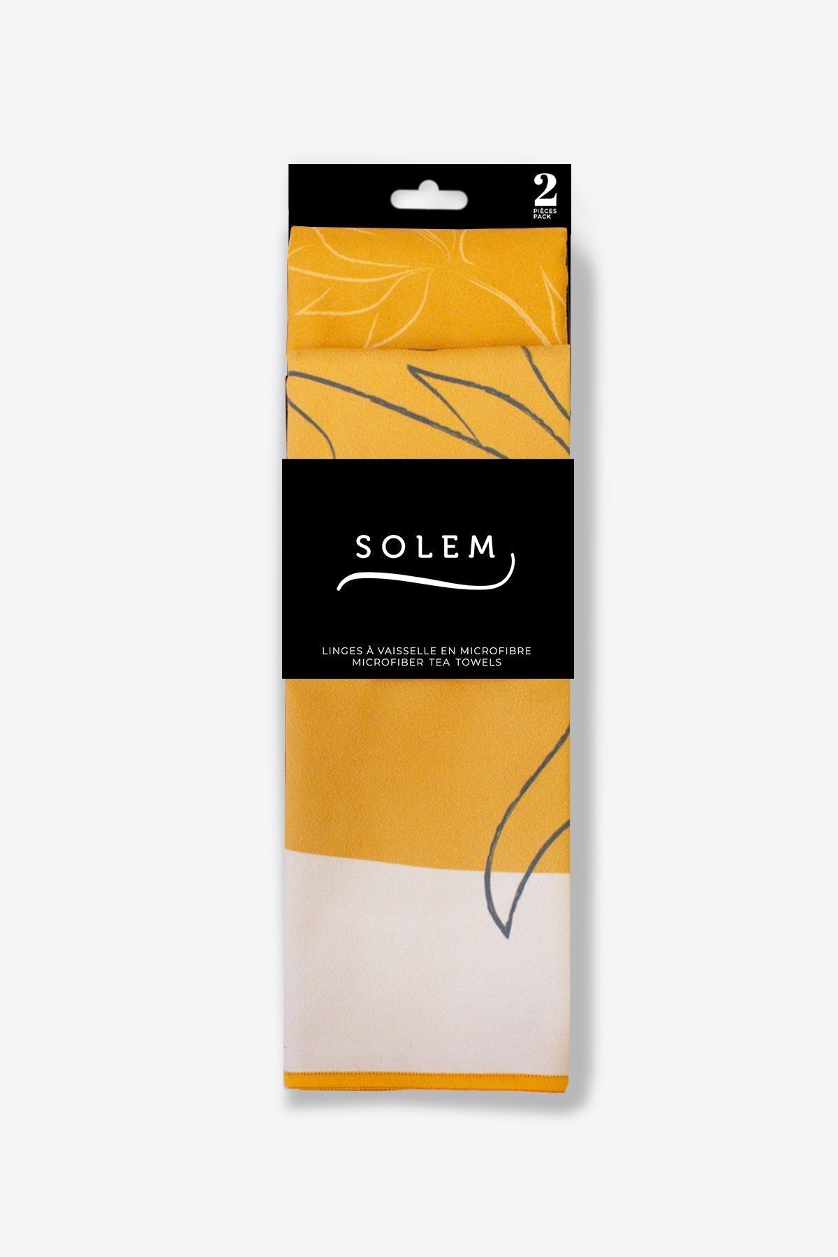 Linges à vaisselle jaunes - Magnolias