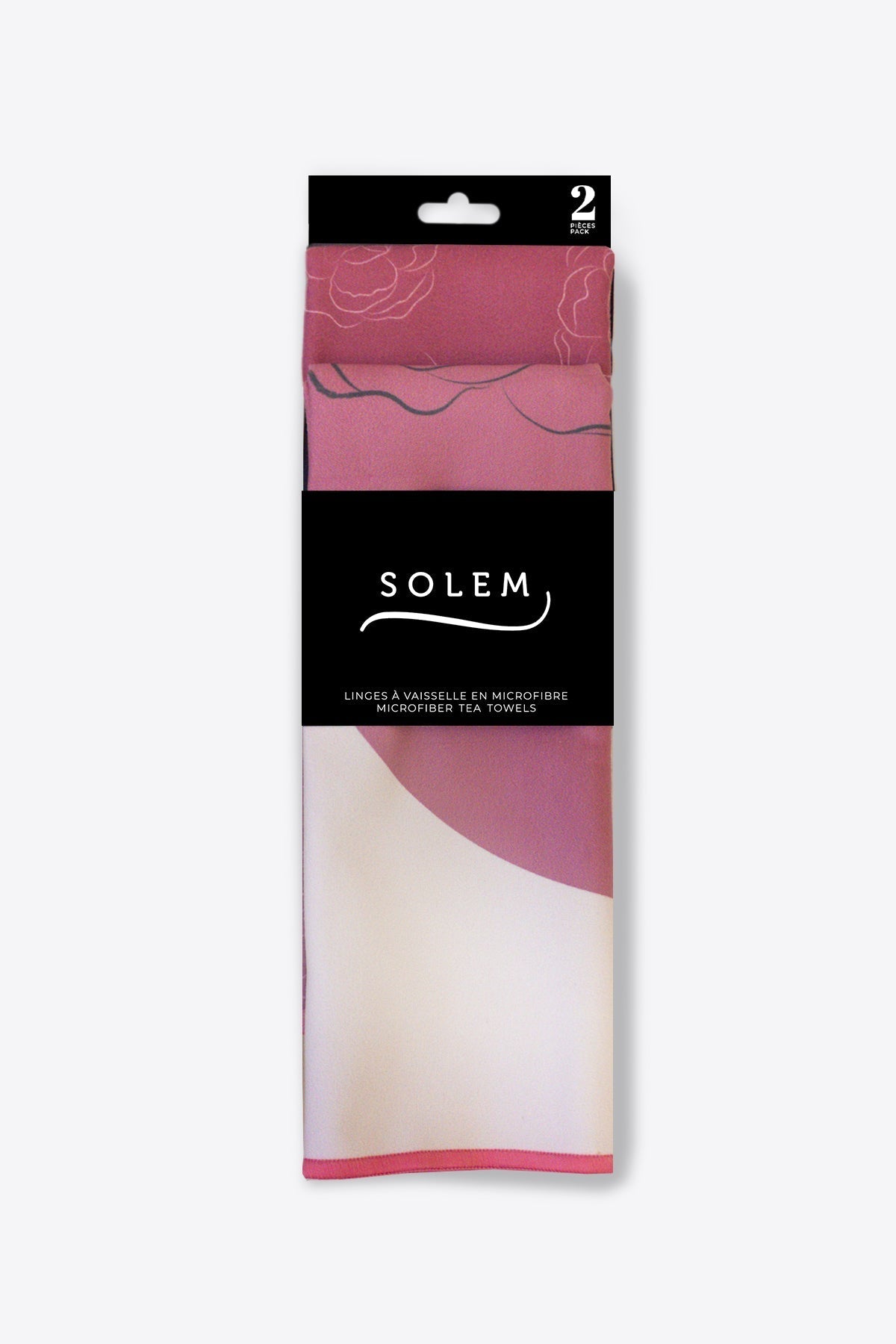 Linges à vaisselle roses - Pivoines