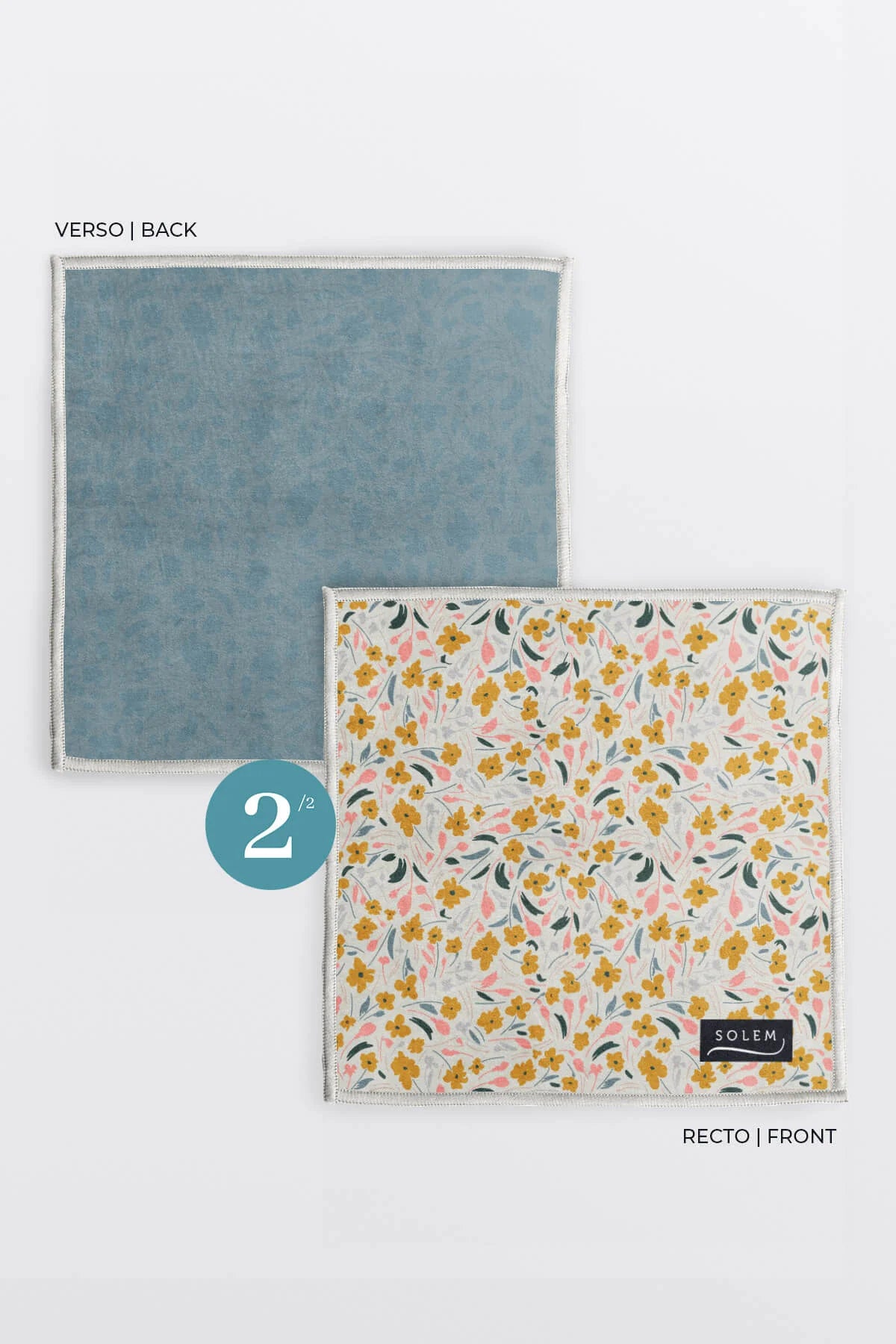 Lingettes à lunettes en microfibre - Harmonie florale