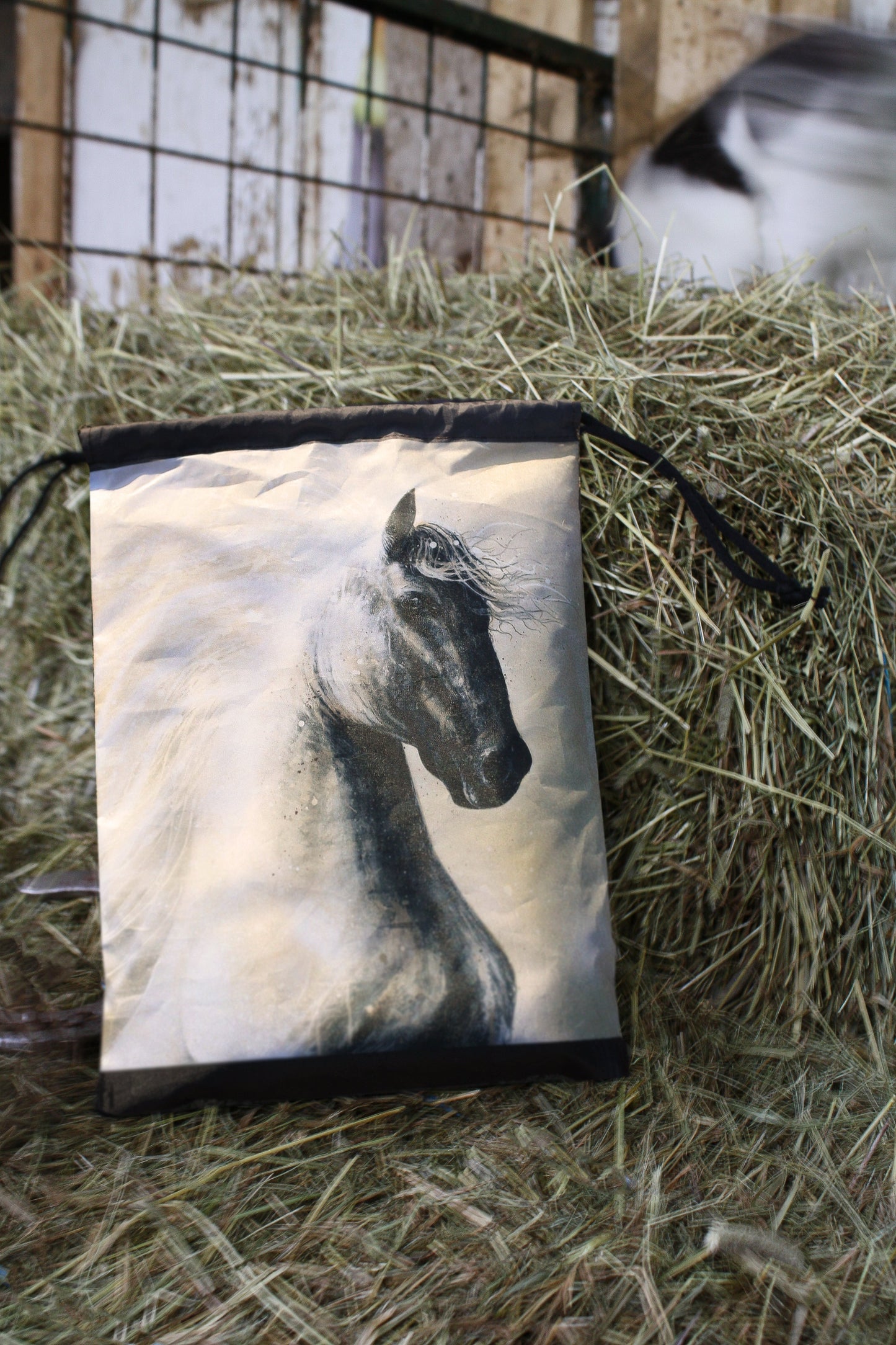 Serviette de plage Cheval ''Liberté sauvage'' XL - Collection Laurie Marois