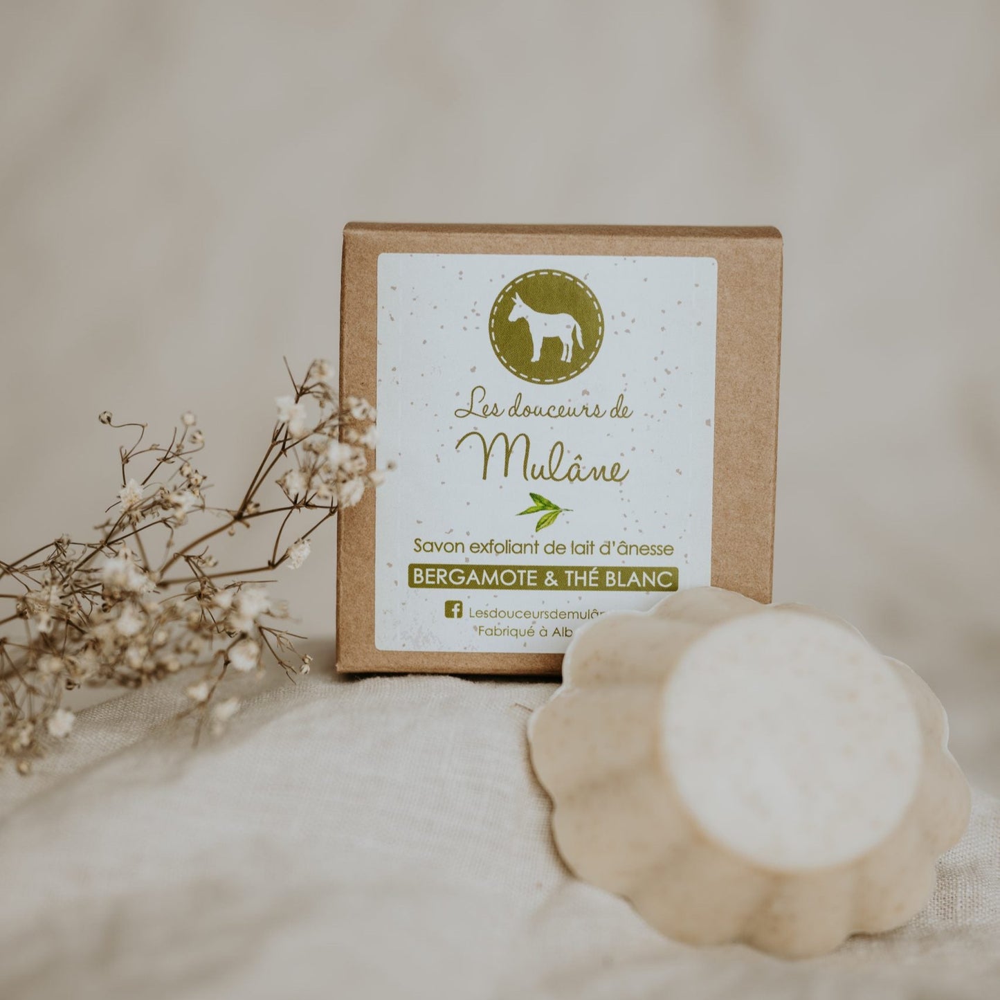 Savon au lait d'ânesse - Bergamote & thé blanc