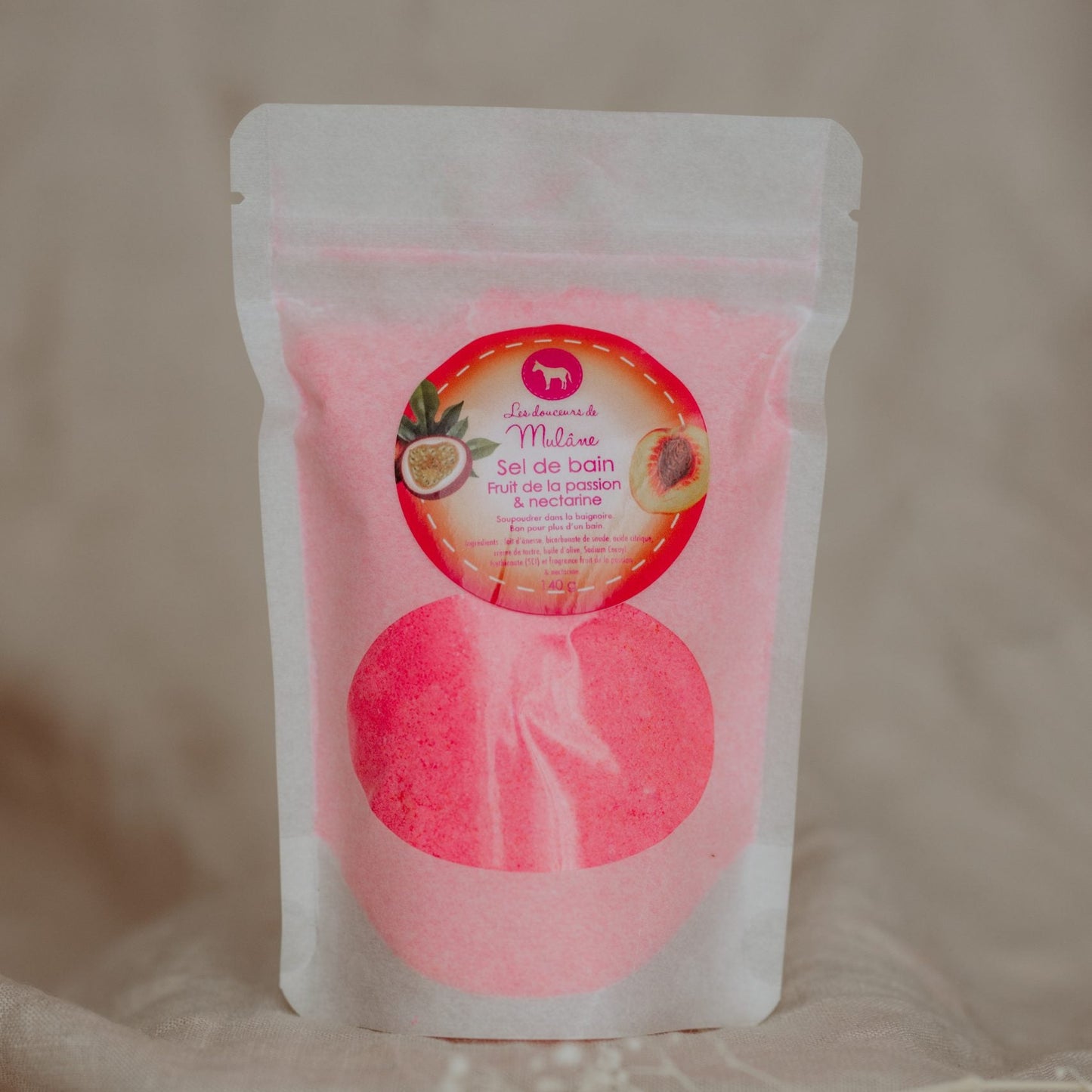 Sel de bain - Fruit de la passion et nectarine