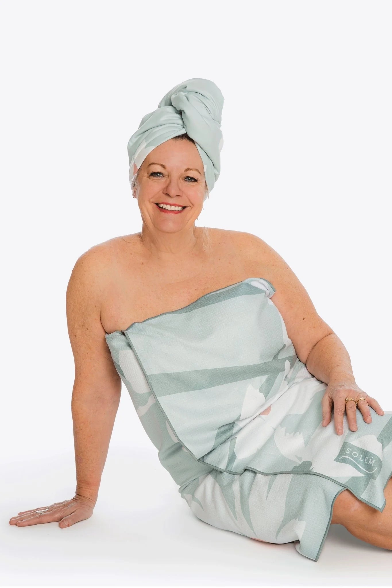 Serviette à cheveux - Marguerite sauge