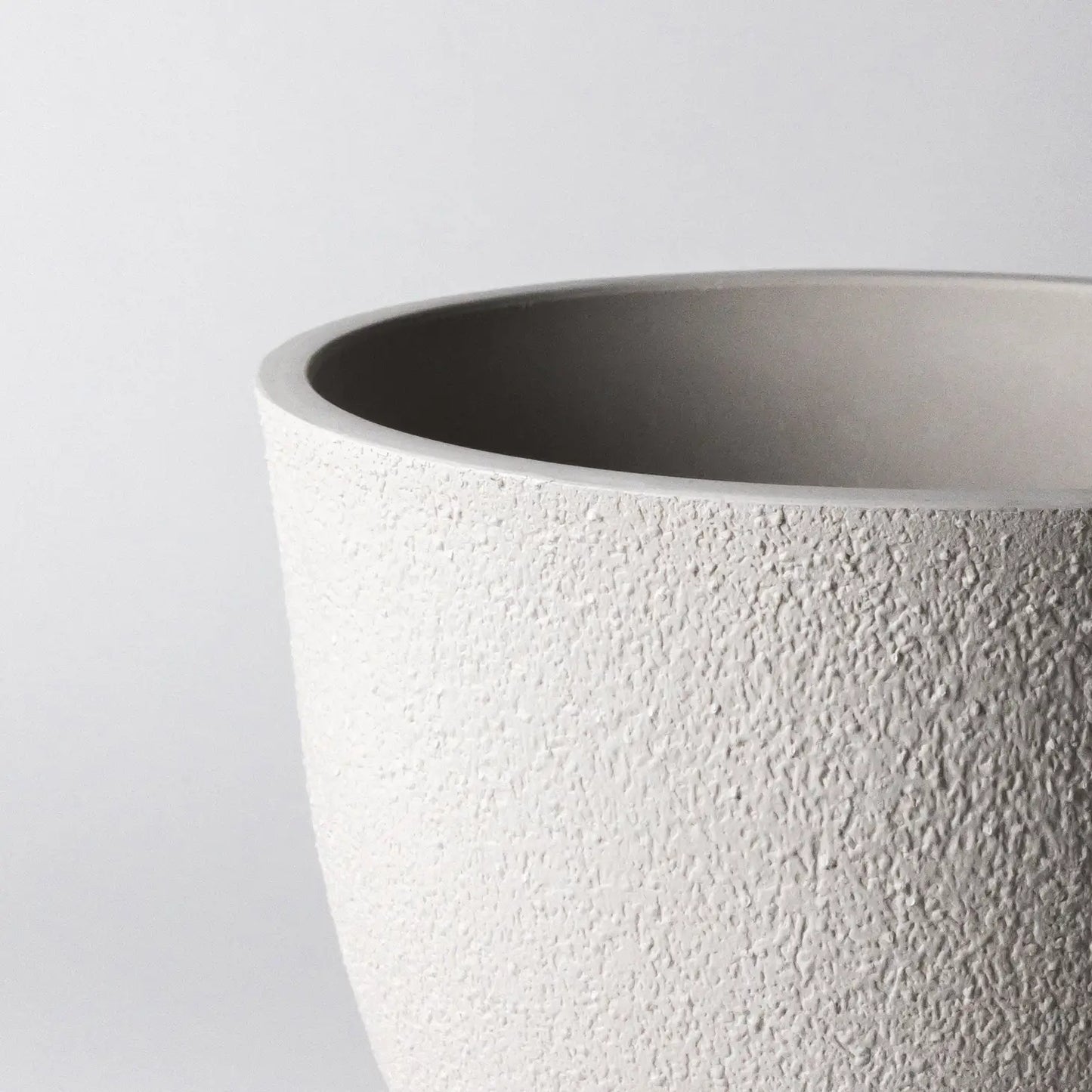 Pot et soucoupe texturé Signature Stone - 9 pouces