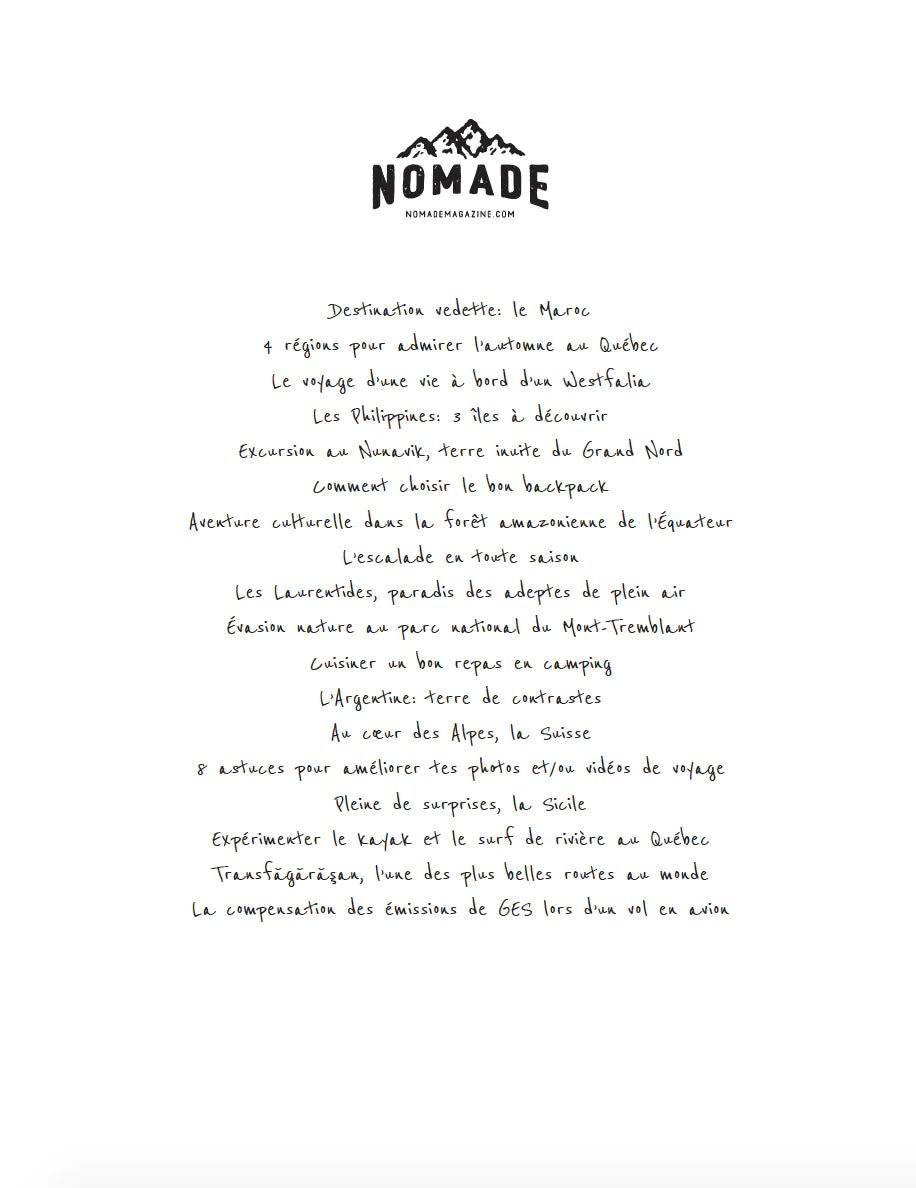 Magazine Nomade - À chaque instant
