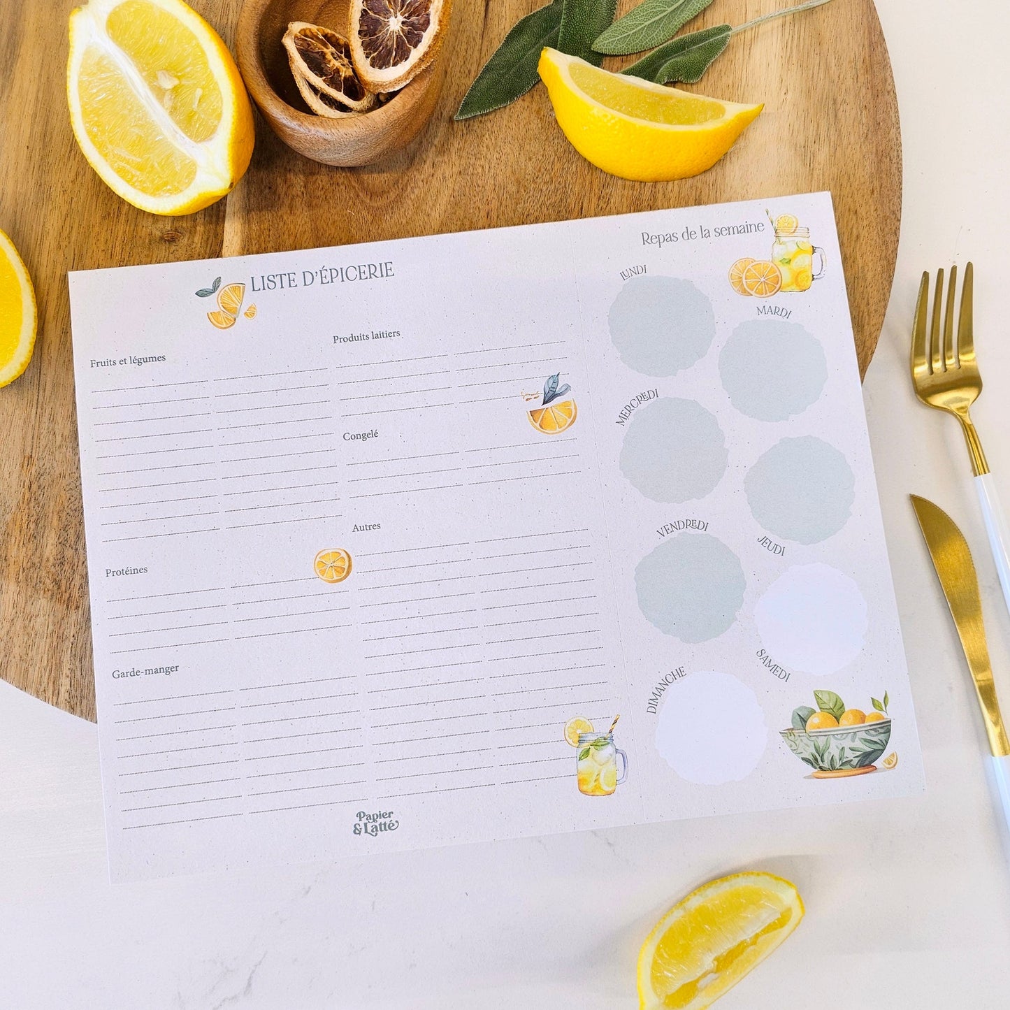 Planificateur de repas hebdomadaire - XXL