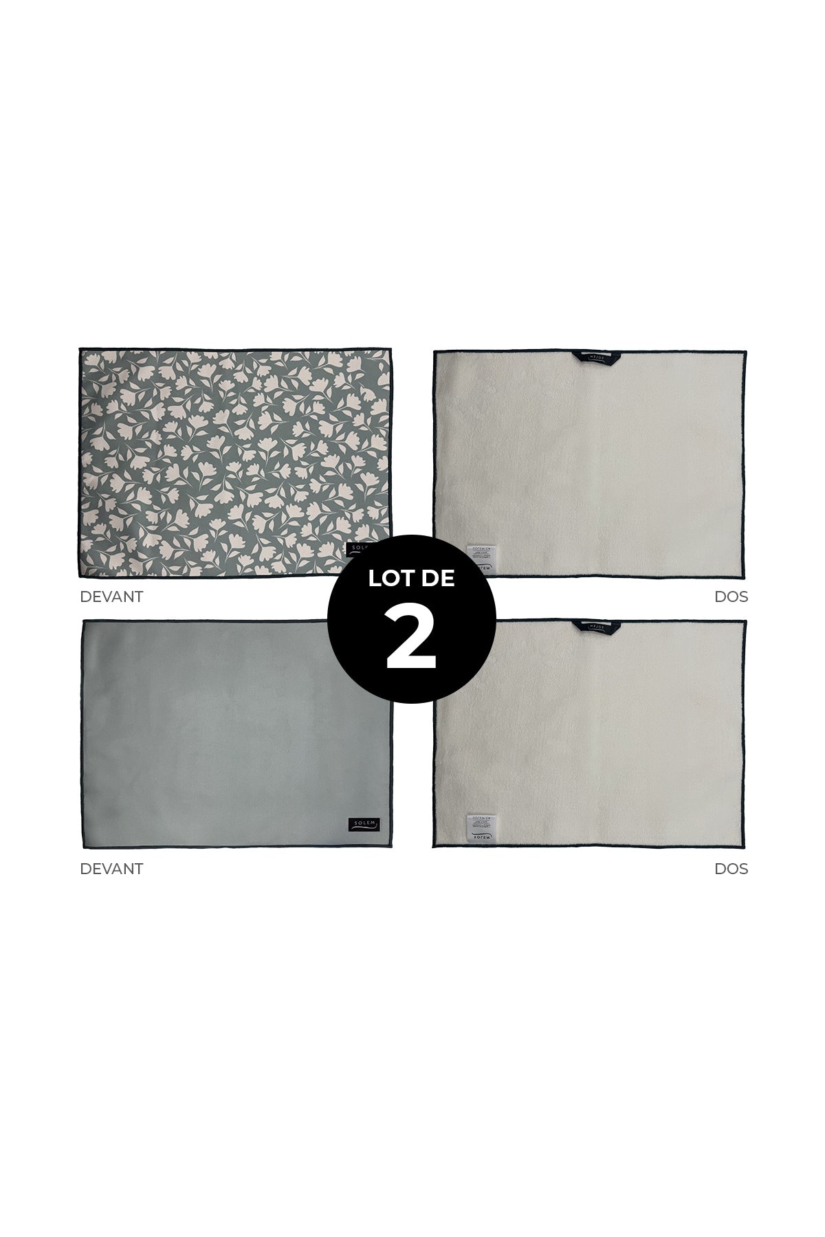 Tapis de séchage pour vaisselle - Fleur de sauge