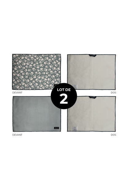 Tapis de séchage pour vaisselle - Fleur de sauge