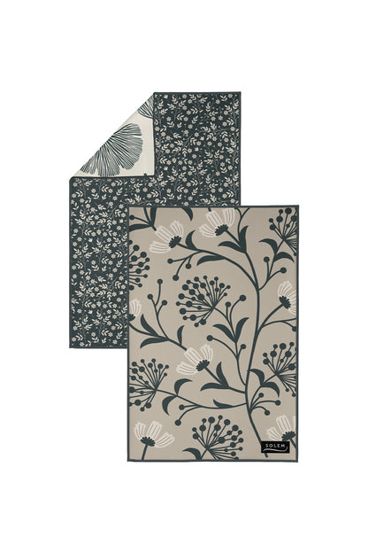 Linges à vaisselle - Fleurs de velours