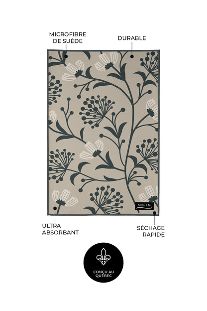 Linges à vaisselle - Fleurs de velours