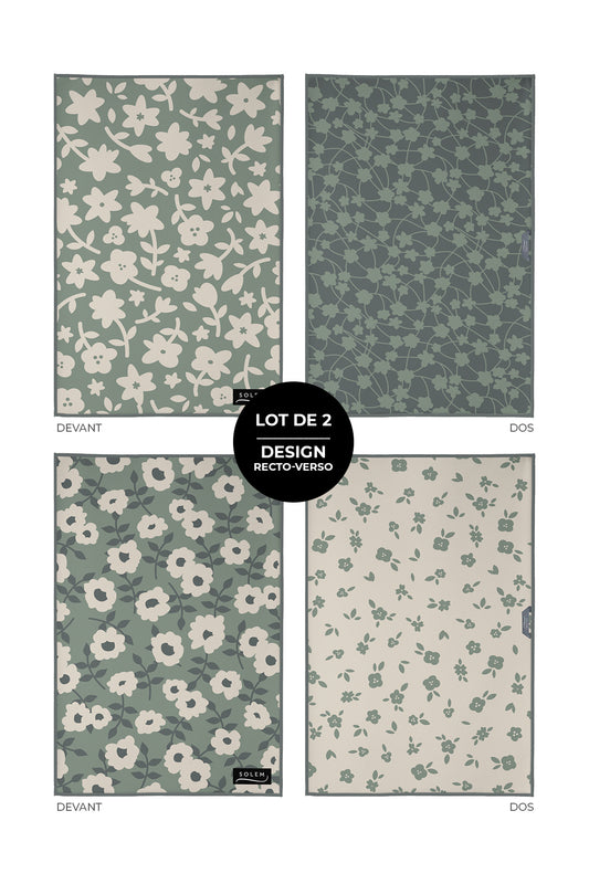 Linges à vaisselle - Herbier sauvage