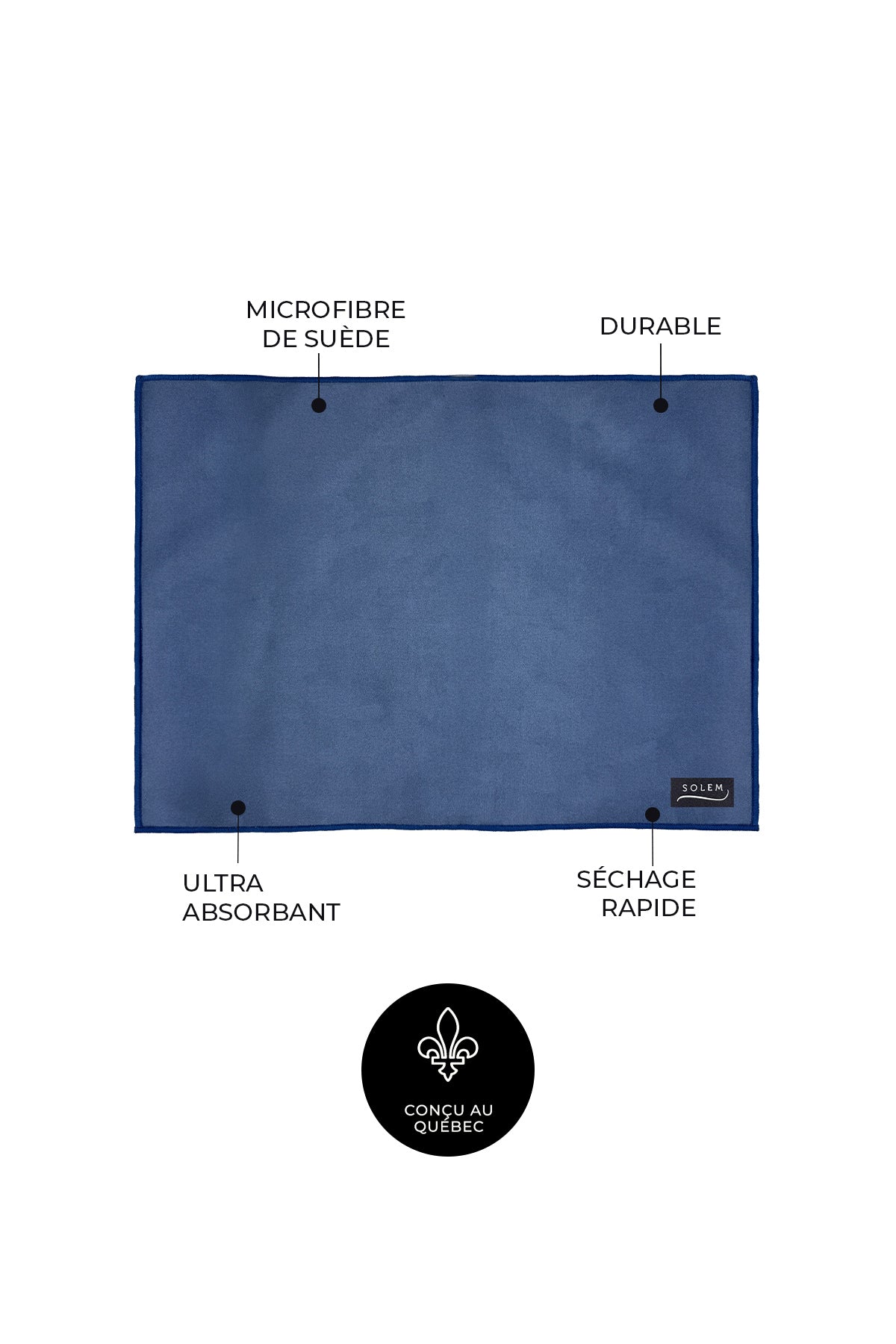 Tapis de séchage pour vaisselle - Marine fleurie