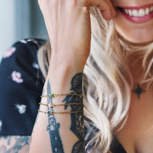 Bracelet opale ronde