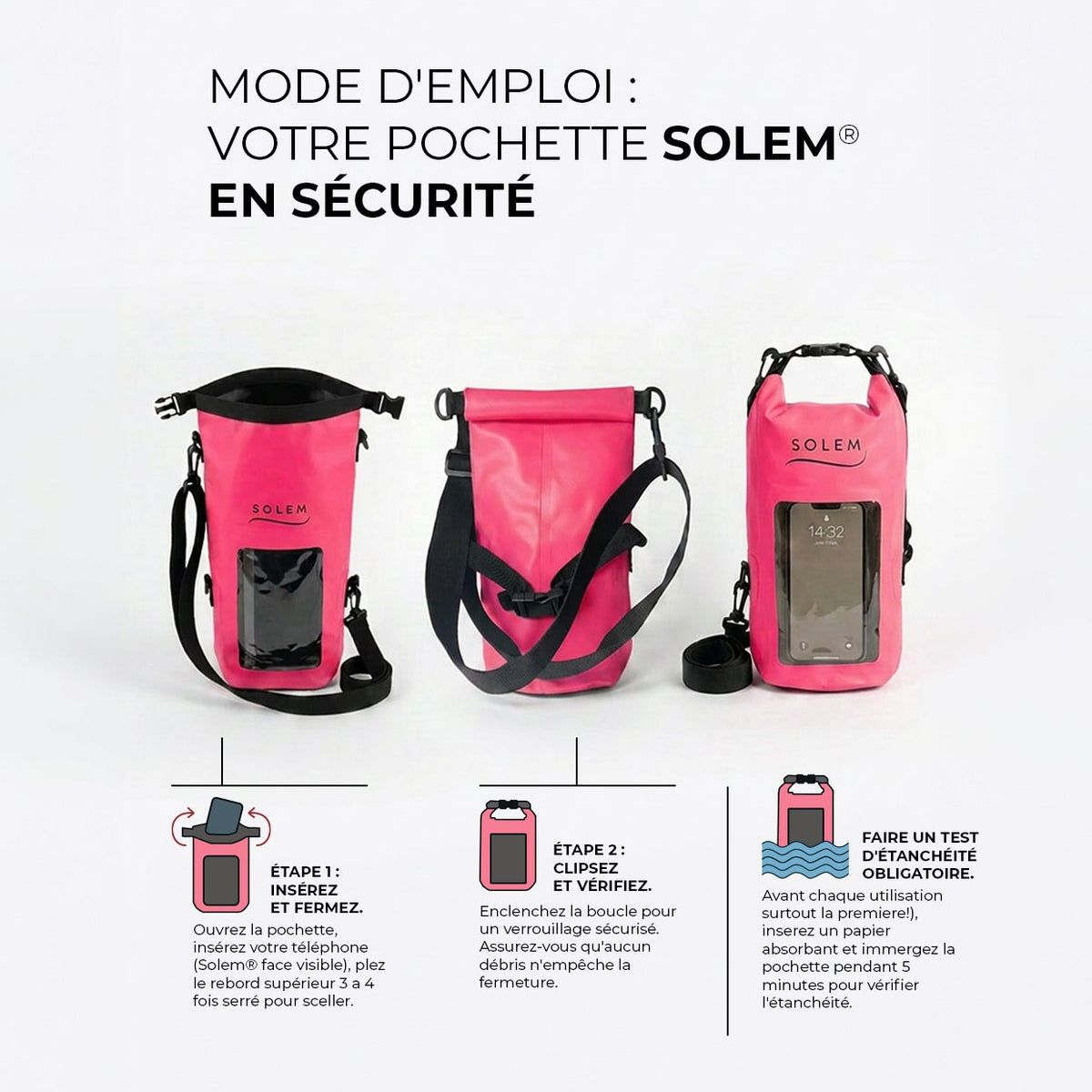 Pochette à téléphone étanche