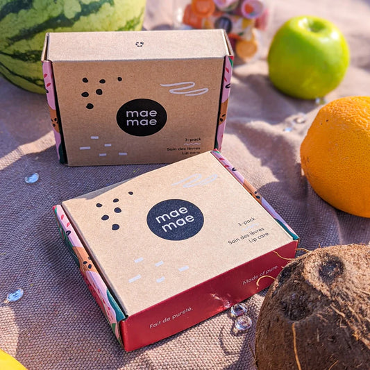 Coffret de 3 baumes à lèvres naturel