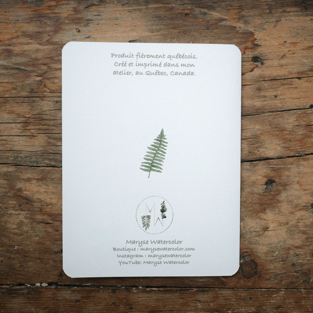 Carte de souhait - Bottes et feuillage