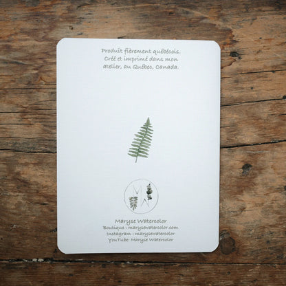 Carte de souhait - Bottes et feuillage