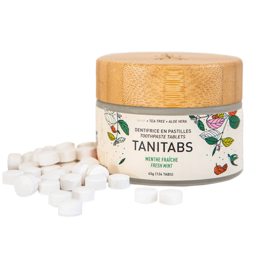 Dentifrice en pastilles dans un pot - Menthe fraîche