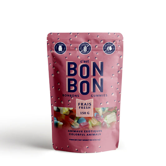 Bonbons - Mélange animaux exotiques 150 gr