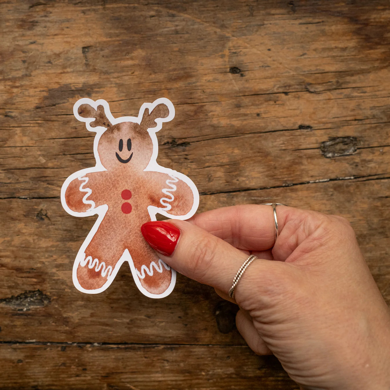 Autocollant vinyle - Biscuit pain d'épices panaché