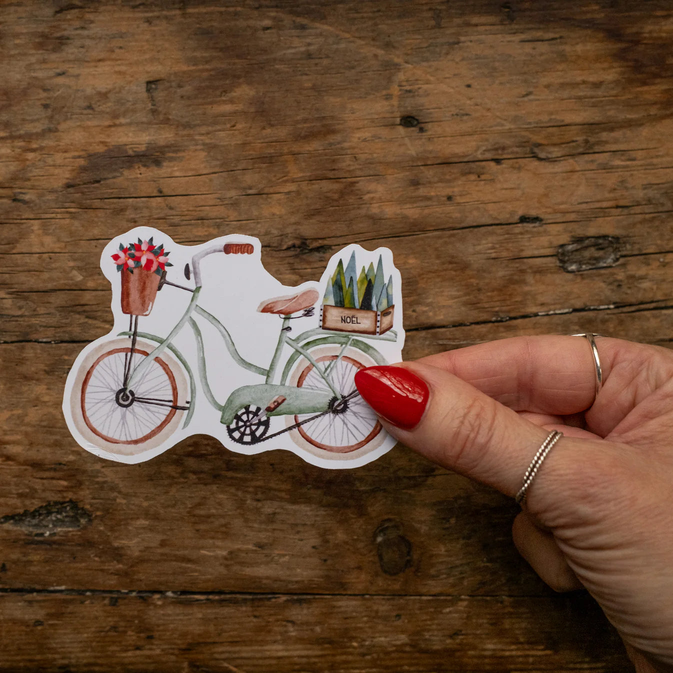 Autocollant vinyle - Livreur de sapins