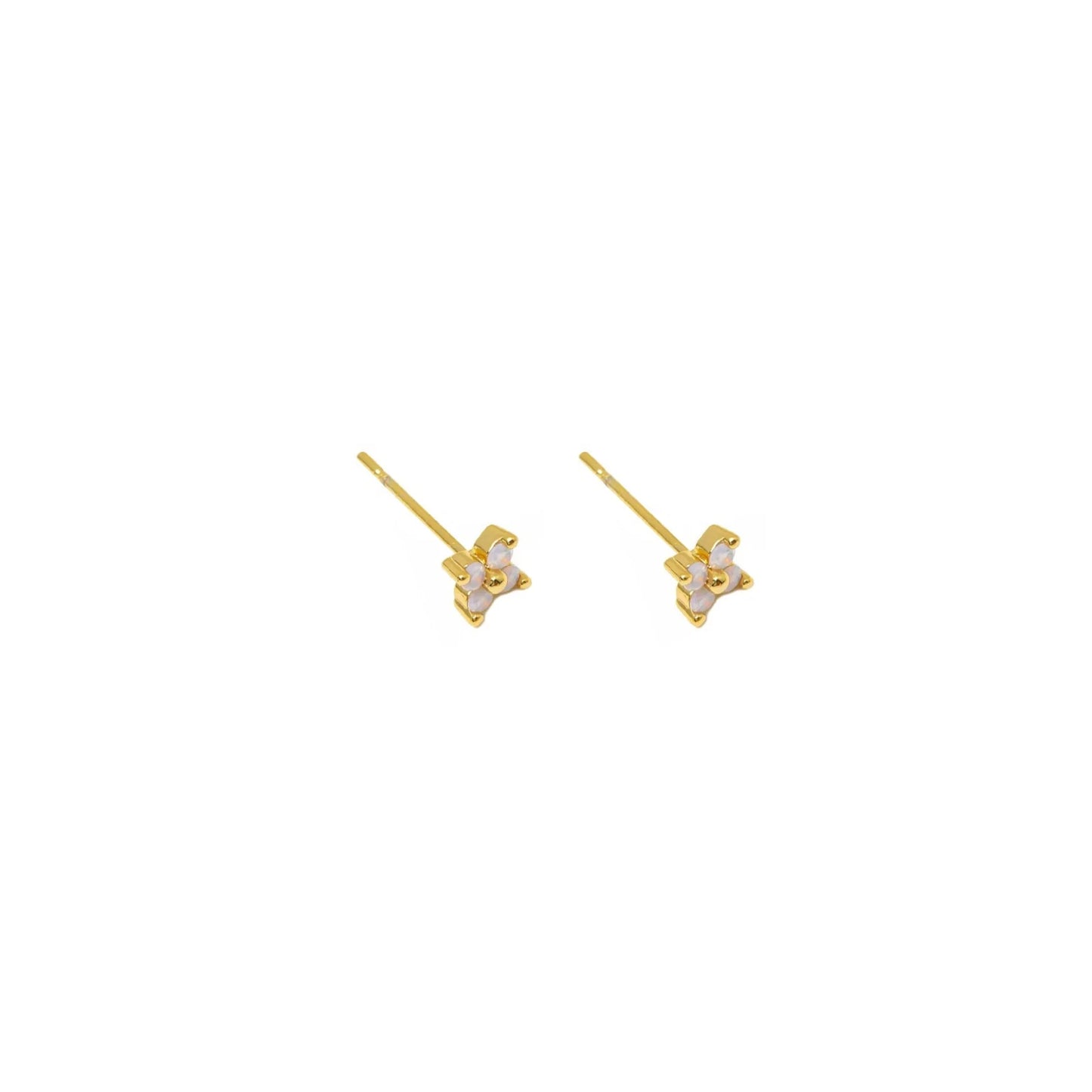 Boucles d'oreilles - Petite fleur d'opale