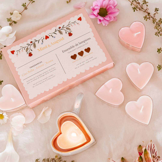 Petits coeur - Ensemble de 6 lampions