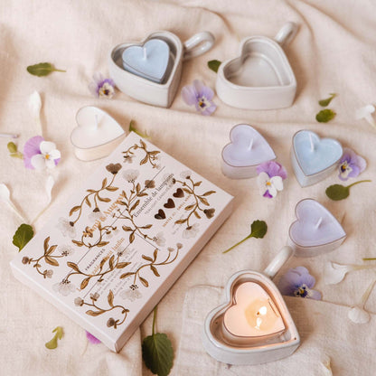 Ensemble de bougies à réchaud - Blush hearts