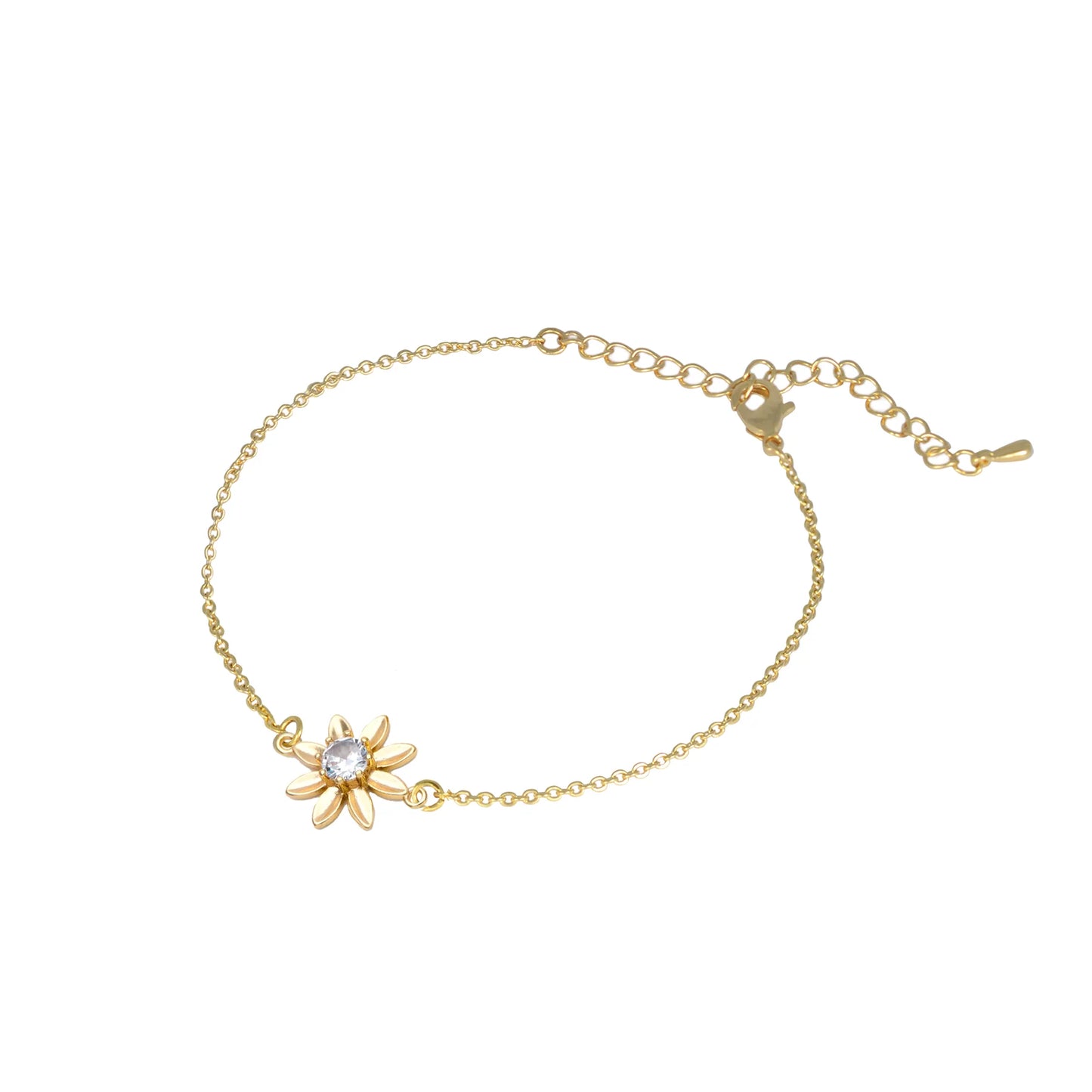 Bracelet - Fleur et cristal