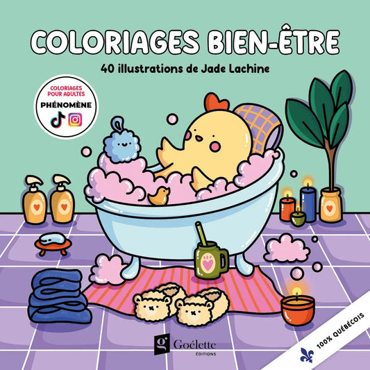 Livre à colorier Jade Lachine - Coloriage bien-être