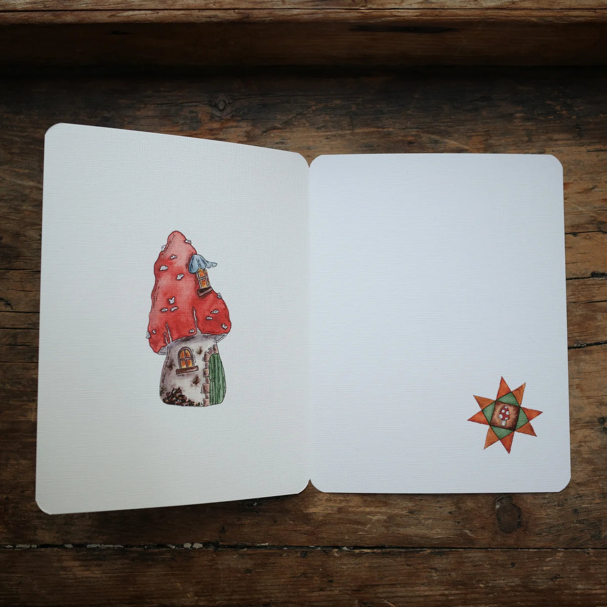 Carte de souhait - Maisons champignons