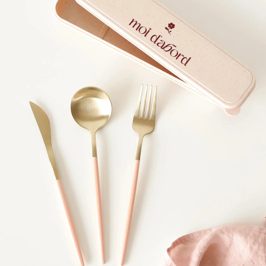 Ensemble d'ustensiles pour le lunch - Pêche